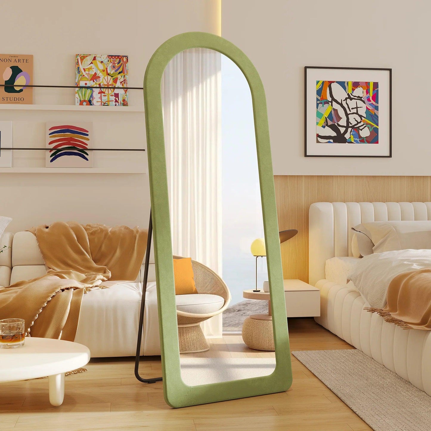 SuedeWrap Luxe Full Length Mirror