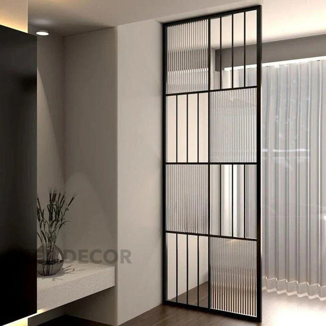 NOIRIS Stainless Steel Glass Room Divider Floor To Ceiling Partition For Bedroom Living Room And Passage