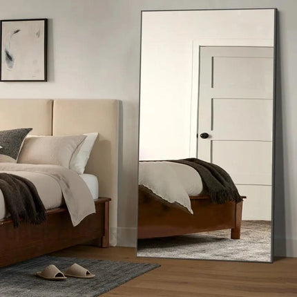 WideVision Extra Large Wide Rectangle Metal Frame Full Length Standing Mirror for Bedroom