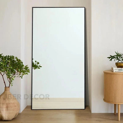 WideVision Extra Large Wide Rectangle Metal Frame Full Length Standing Mirror for Bedroom