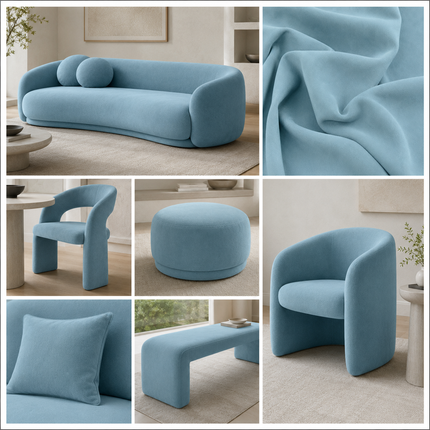 BELLA - Upholstery Fabric- Powder Blue