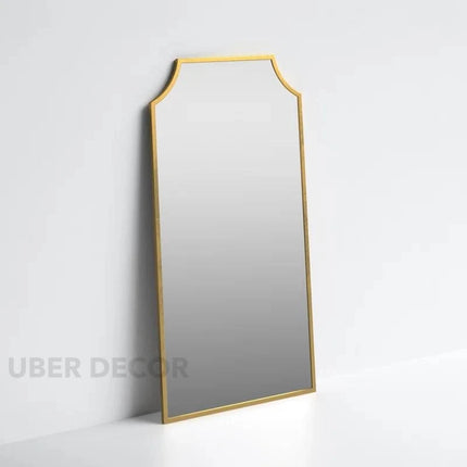 Draped Arch Metal Frame Full Length Standing Mirror for Bedroom