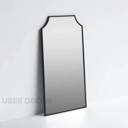 Draped Arch Metal Frame Full Length Standing Mirror for Bedroom