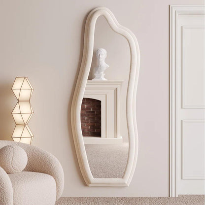 Whimsical Wave Upholstered Full Length Mirror