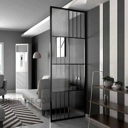 NOIRIS Stainless Steel Glass Room Divider Floor To Ceiling Partition For Bedroom Living Room And Passage