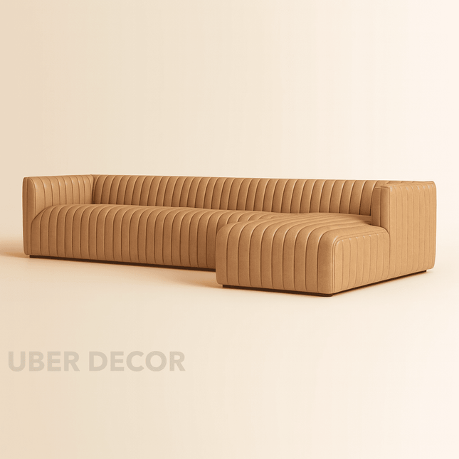 Brandon L-Shaped Sectional Sofa Couch Modern Contemporary Luxury Furniture for Living Room