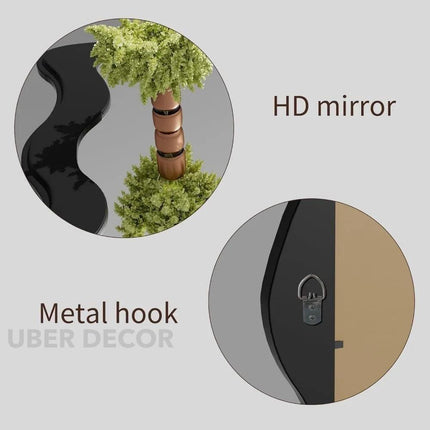 Woodland Wave Full Length Wooden Floor Mirror- Asymmetric Irregular Shaped Mirror