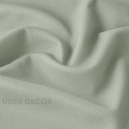 KOREAN LEATHER- Leatherette Faux Leather Upholstery Fabric- Pale Sage