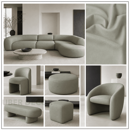 KOREAN LEATHER- Leatherette Faux Leather Upholstery Fabric- Pale Sage
