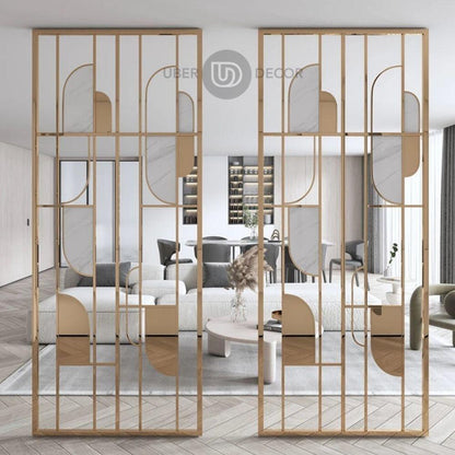 Modern Luxury Stainless Steel Room Partition Wall Room Divider - Customizable Metal Room Separator