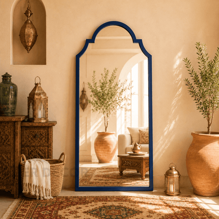 Rimal Moroccan Arch Full Length Floor Mirror – Standing Mirror for Hallway