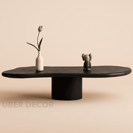 Fraser Cream Nordic Cloud Coffee Table – Sculptural Solid Wood Top with Smooth Cream Finish – Minimalist Centerpiece for Contemporary Living Spaces