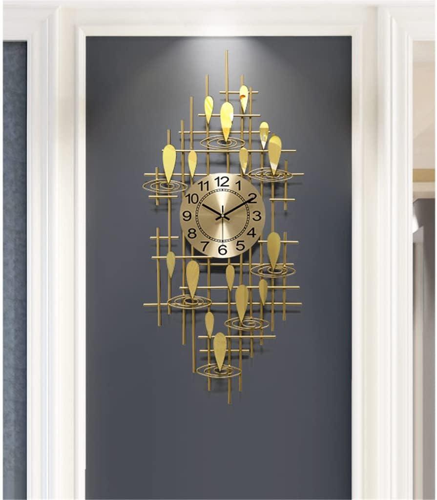 Epoch Contemporary Golden Metal Wall Art Timepiece