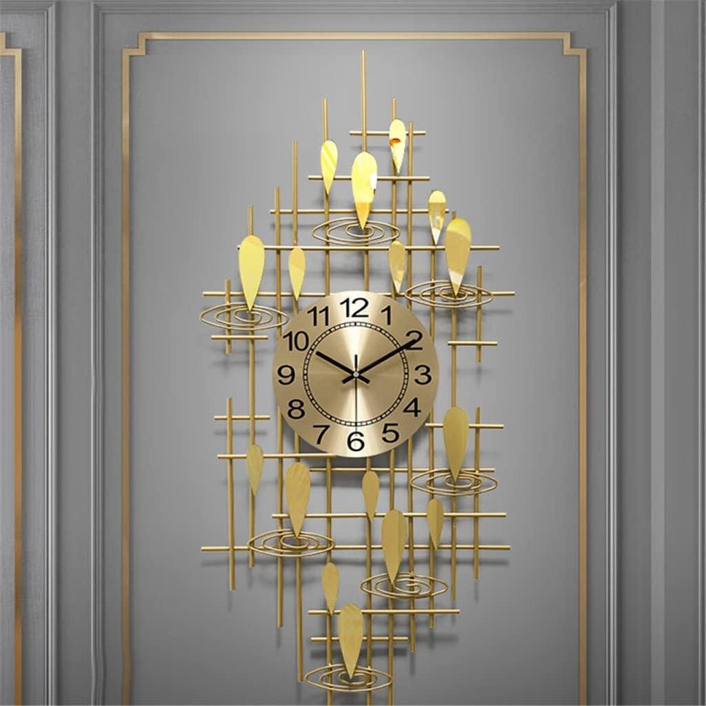 Epoch Contemporary Golden Metal Wall Art Timepiece