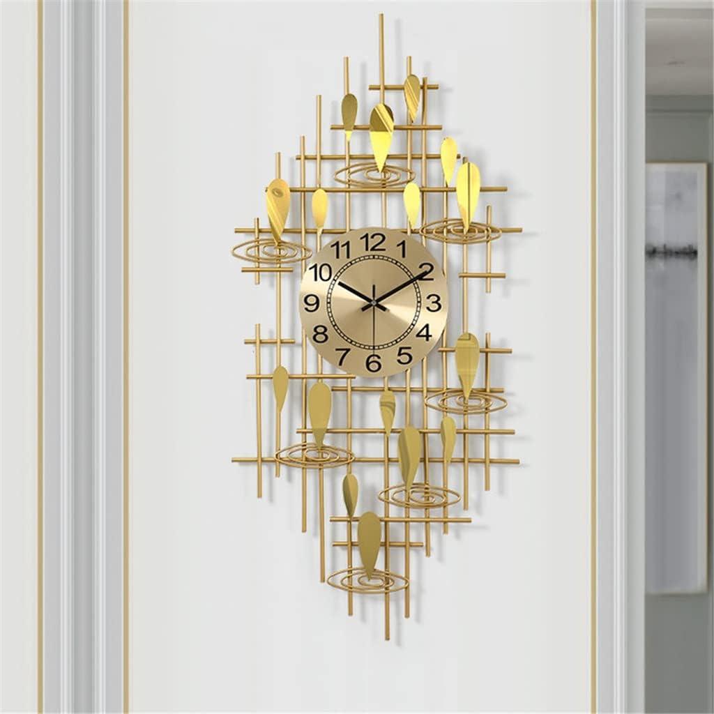 Epoch Contemporary Golden Metal Wall Art Timepiece