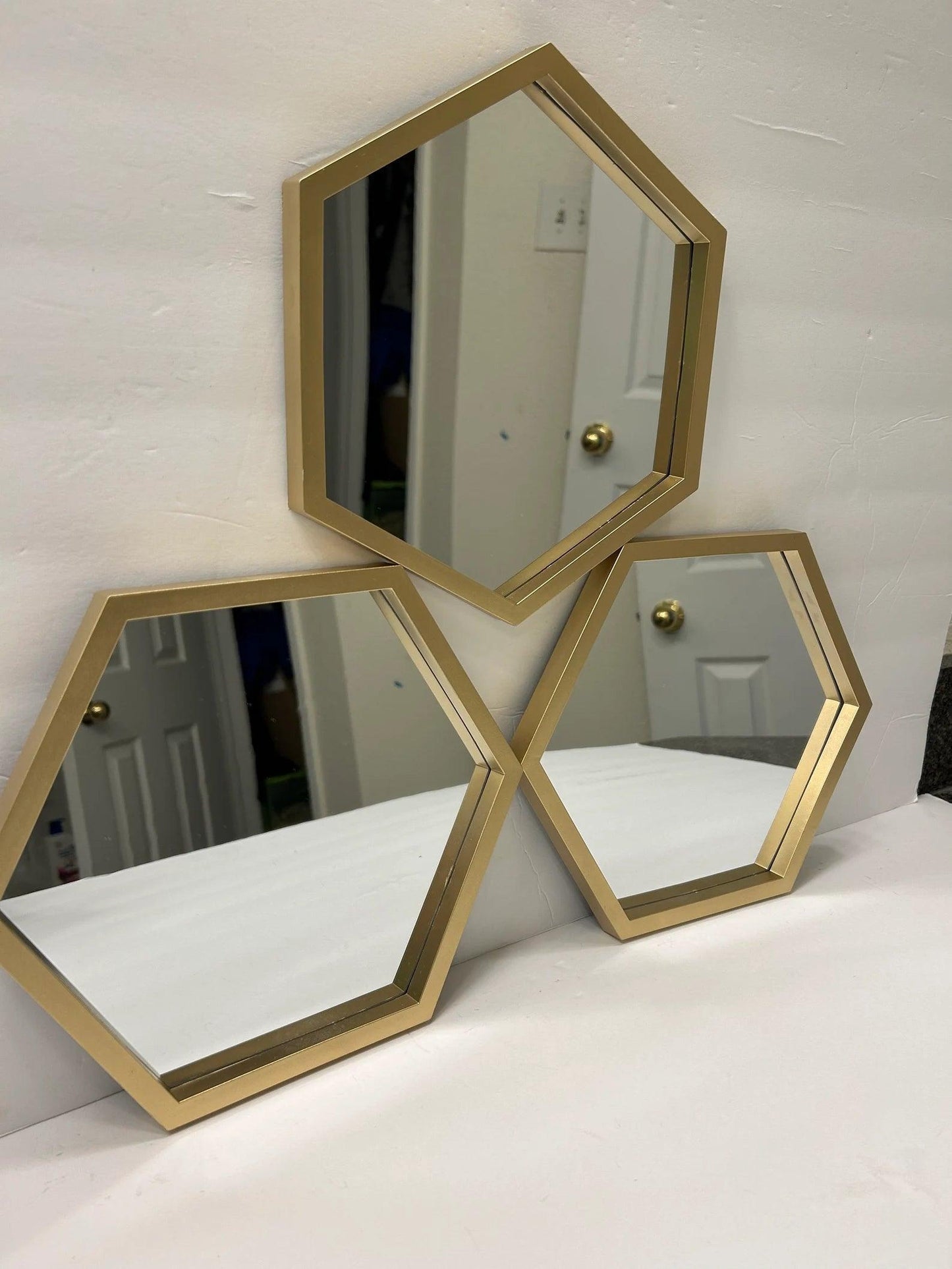 HexaWood Reflection Wall Mirror Set of 3