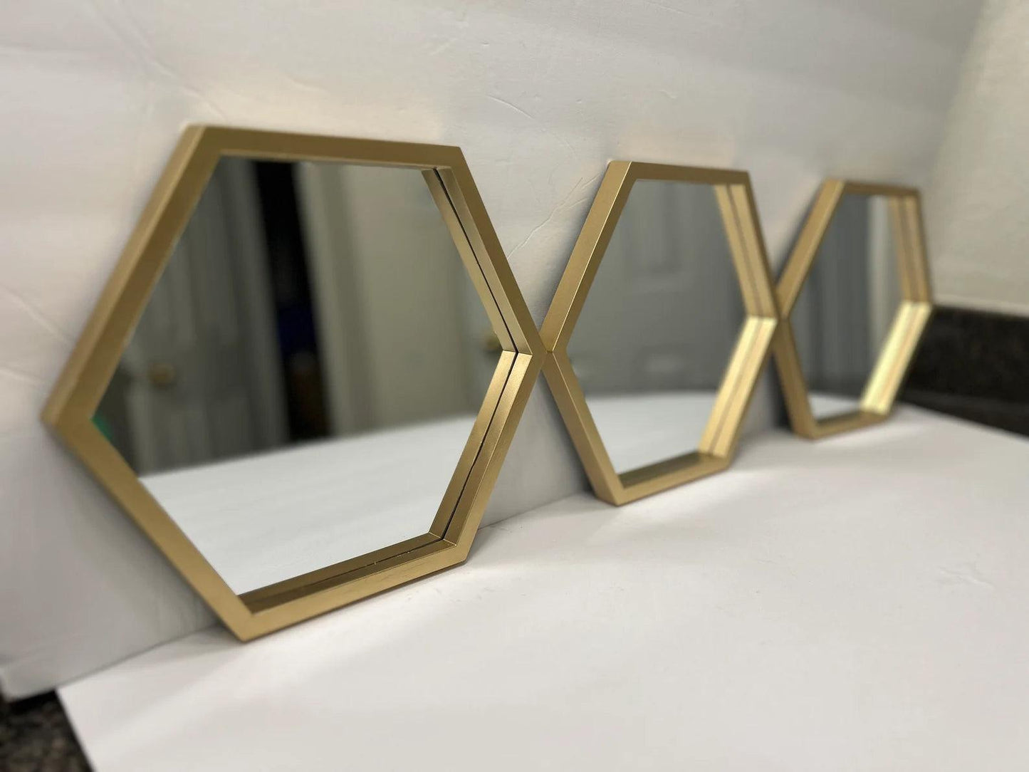 HexaWood Reflection Wall Mirror Set of 3