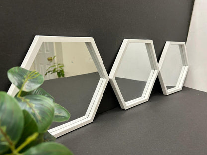 HexaWood Reflection Wall Mirror Set of 3