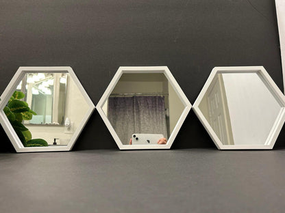 HexaWood Reflection Wall Mirror Set of 3