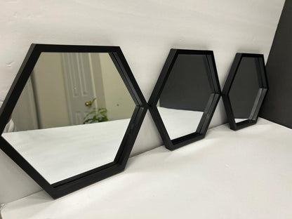 HexaWood Reflection Wall Mirror Set of 3