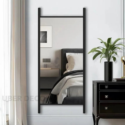 H-Frame Elegance- Metal Framed Rectangle Full Length Standing Mirror for Bedroom