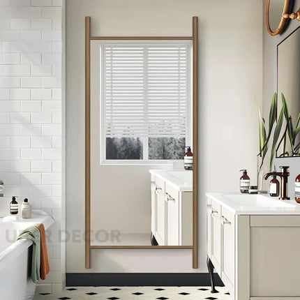 H-Frame Elegance- Metal Framed Rectangle Full Length Standing Mirror for Bedroom