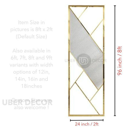 Luxe Geometric Room Divider Screen Room Partition - Custom Metal Partitions in Stainless Steel