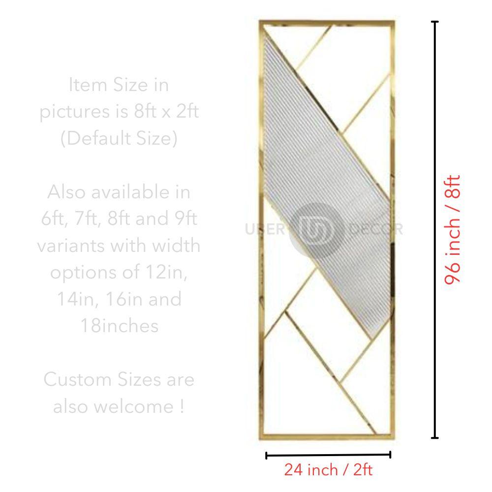 Luxe Geometric Room Divider Screen Room Partition - Custom Metal Partitions in Stainless Steel