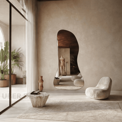 Miraan Frameless HD Mirror – Full-Length Irregular Wall Mirror for Fitroom, Bedroom & Lounge