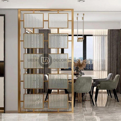 High Gloss Stainless Steel Room Partition Divider - Customizable Metal Room Separator