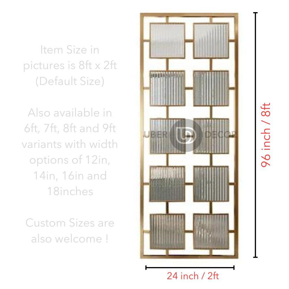 High Gloss Stainless Steel Room Partition Divider - Customizable Metal Room Separator