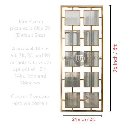 High Gloss Stainless Steel Room Partition Divider - Customizable Metal Room Separator