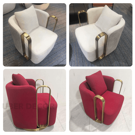 Aurelia Luxe – Modern Accent Chair with Optional 360 revolving Functionality for Living Room, Bedroom & Dining Spaces