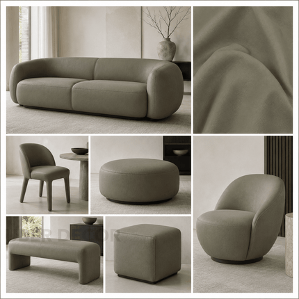 KOREAN LEATHER- Leatherette Faux Leather Upholstery Fabric- Dry Sage