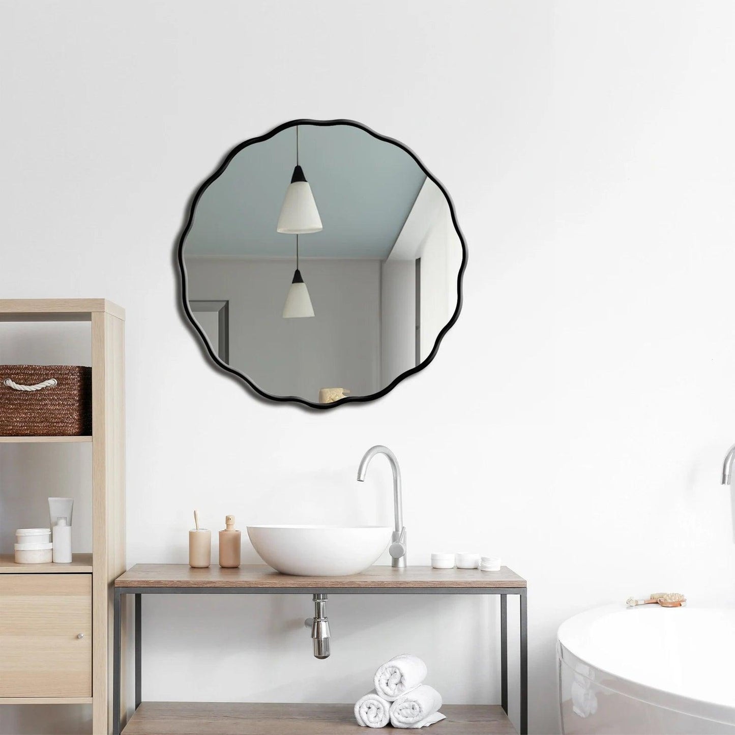 Scallop Serenity Asymmetric Wall Mirror