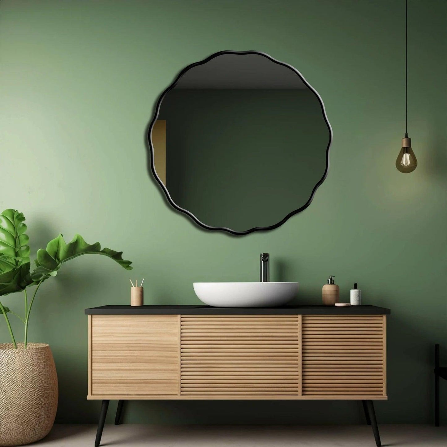 Scallop Serenity Asymmetric Wall Mirror