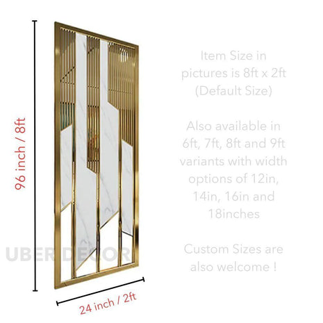 Designer Room Divider Stainless Steel Partition- Custom Metal Partitions - Uber Decor