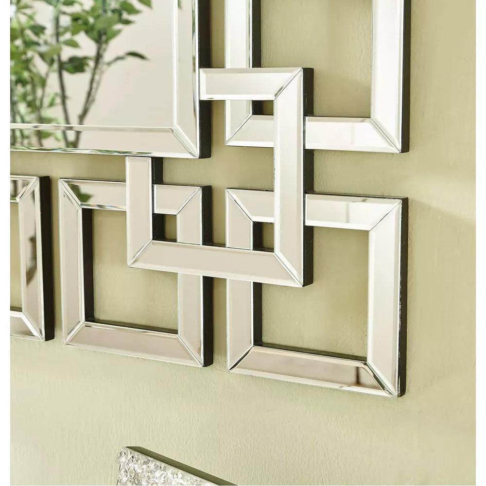 Thalassa's Sparkle: Luxury Designer Rectangular Decorative Mirror for Bathroom or Living Room