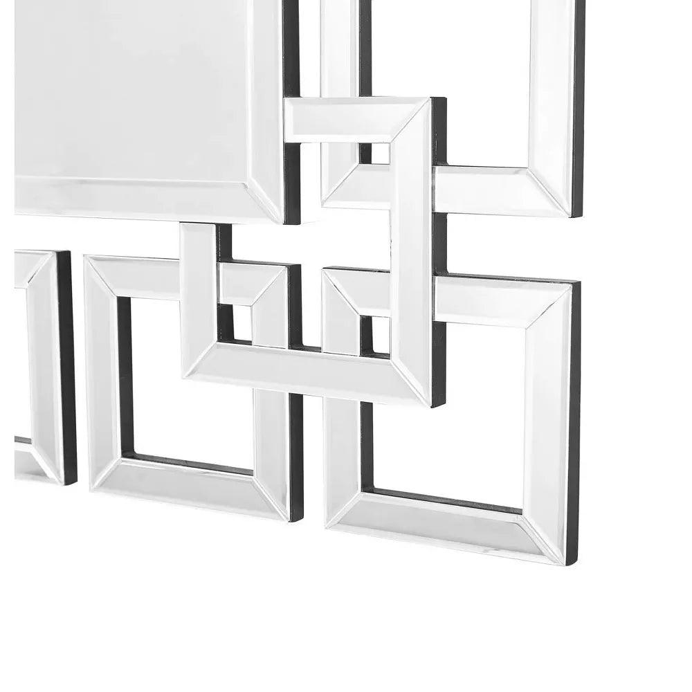 Thalassa's Sparkle: Luxury Designer Rectangular Decorative Mirror for Bathroom or Living Room