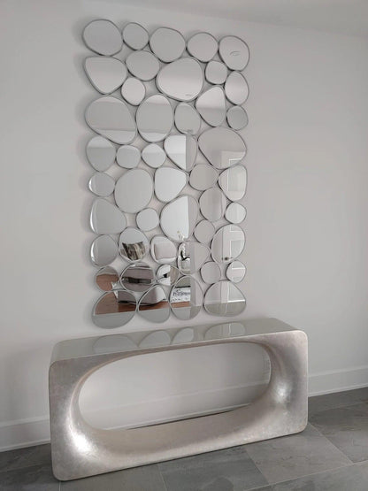 Eros' Luster: Water Drop Pebbles Modern Decorative Mirror for Wall Decoration