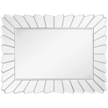 Dionysus' Glitter: Designer Modern Rectangular Clear Bevelled Glass Wall Mirror for Wall Decor