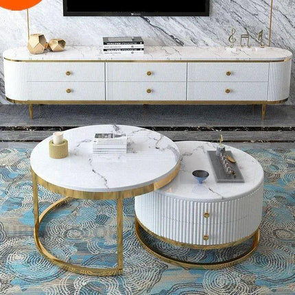 Auralis Ring – Luxury TV Cabinet, European Inspired Fluted Console
