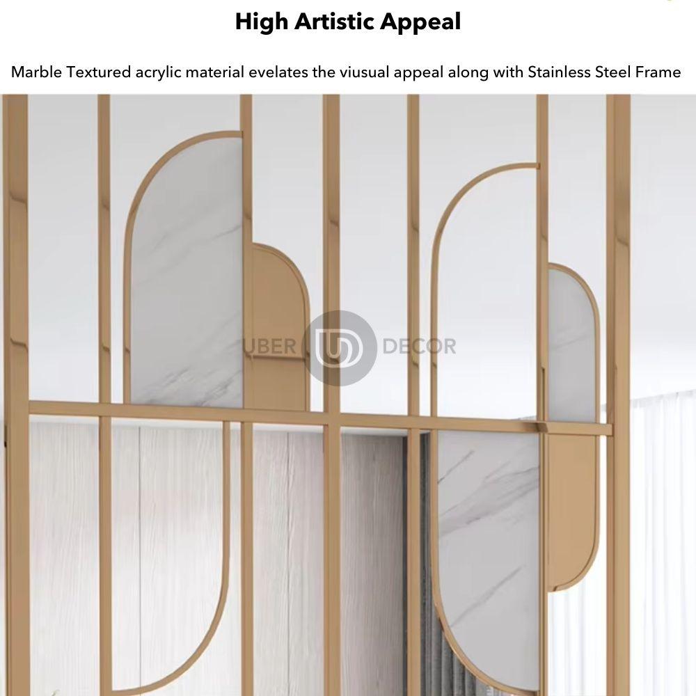 Modern Luxury Stainless Steel Room Partition Wall Room Divider - Customizable Metal Room Separator