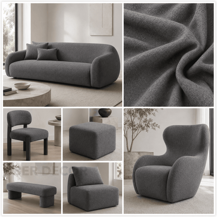 DENMARK - Upholstery Fabric- Silver Gray