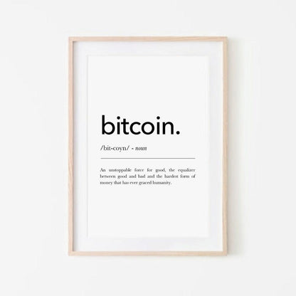 Bitcoin Definition: The Revolution Wall Art