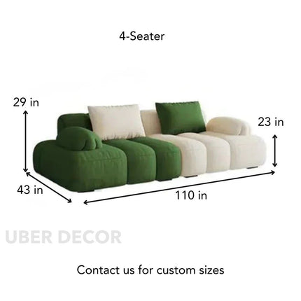Lucca Postmodern Puff Sofa Minimalist Lazy Couch for Living Room, Lounge, or Bedroom