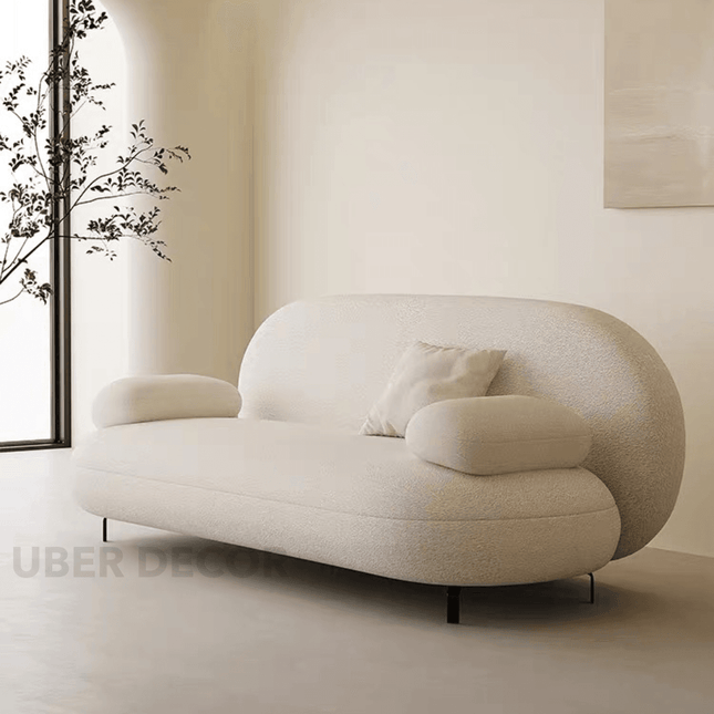 Montreal Modernity - Scandinavian & Minimalist Style - Curved Sofa - For Living Room or Lounge Area