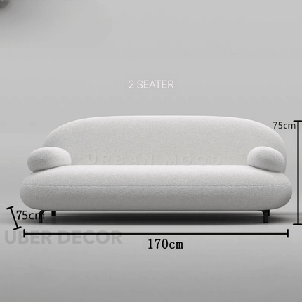 Montreal Modernity - Scandinavian & Minimalist Style - Curved Sofa - For Living Room or Lounge Area