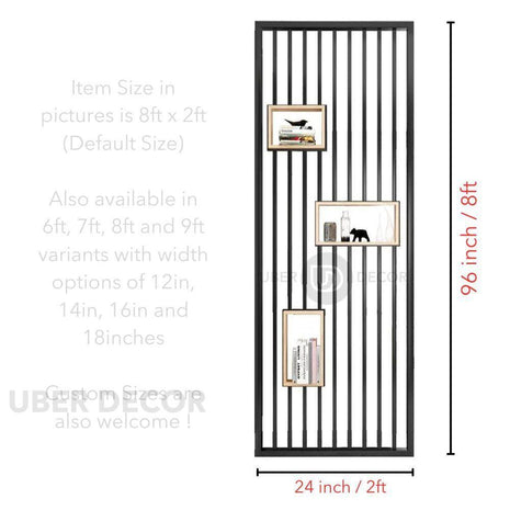 Modern Elegance Metal Partition Wall Storage Rack Decoration Wall - Custom Metal Partitions in Stainless Steel - Uber Decor