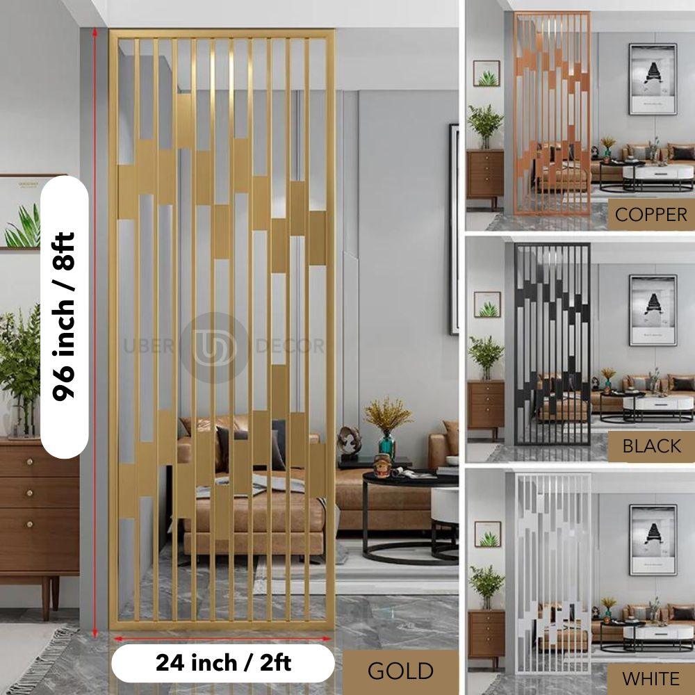 Sculptural Metal Room Divider Wall Screen Room Partition - Custom Metal Partitions in Stainless Steel